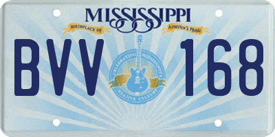 MS license plate BVV168