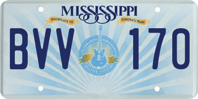 MS license plate BVV170