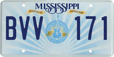 MS license plate BVV171