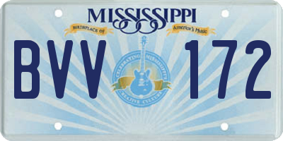 MS license plate BVV172