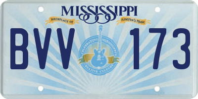 MS license plate BVV173