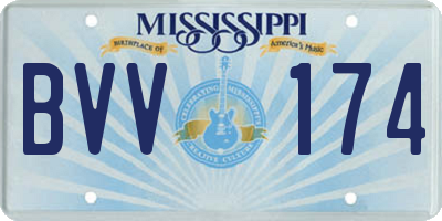 MS license plate BVV174