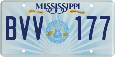 MS license plate BVV177