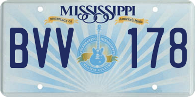 MS license plate BVV178