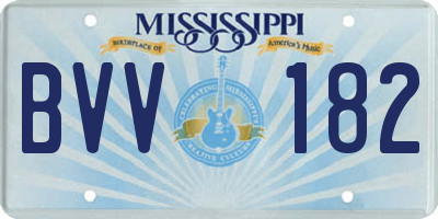 MS license plate BVV182