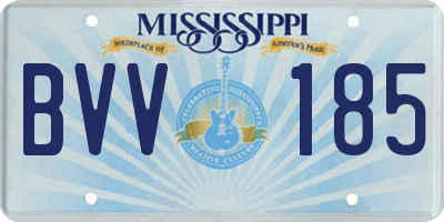 MS license plate BVV185
