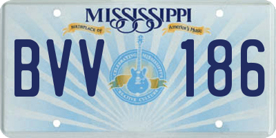 MS license plate BVV186