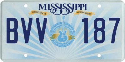 MS license plate BVV187