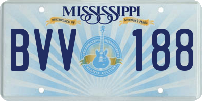 MS license plate BVV188