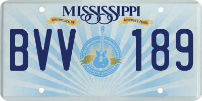 MS license plate BVV189