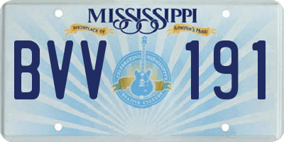 MS license plate BVV191