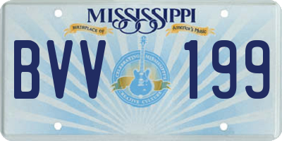 MS license plate BVV199