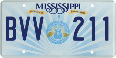 MS license plate BVV211