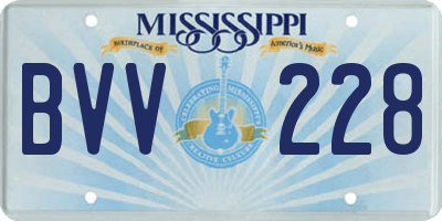 MS license plate BVV228
