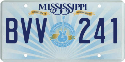 MS license plate BVV241