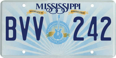 MS license plate BVV242