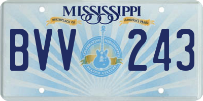 MS license plate BVV243