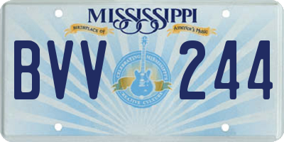 MS license plate BVV244