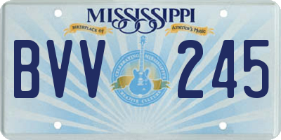 MS license plate BVV245
