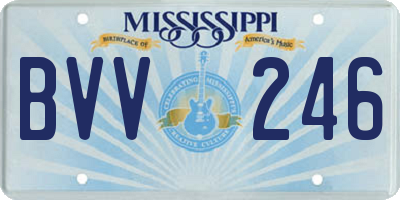 MS license plate BVV246