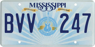 MS license plate BVV247