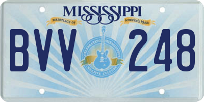 MS license plate BVV248