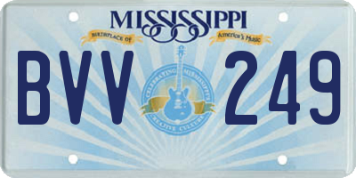 MS license plate BVV249