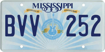 MS license plate BVV252