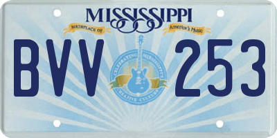 MS license plate BVV253