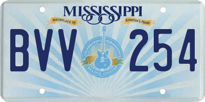 MS license plate BVV254