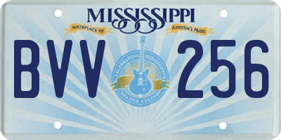 MS license plate BVV256