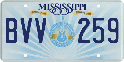 MS license plate BVV259