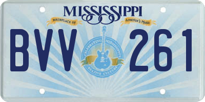 MS license plate BVV261
