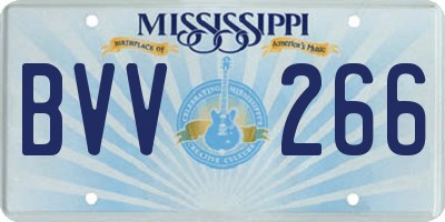 MS license plate BVV266