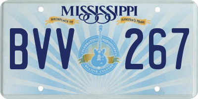 MS license plate BVV267