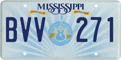 MS license plate BVV271
