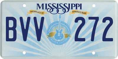 MS license plate BVV272