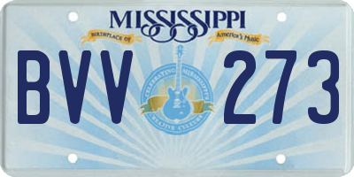 MS license plate BVV273