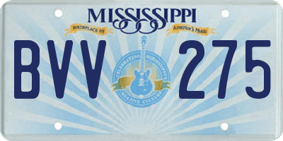 MS license plate BVV275
