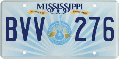MS license plate BVV276