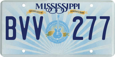 MS license plate BVV277