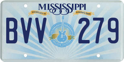 MS license plate BVV279