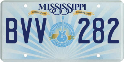 MS license plate BVV282