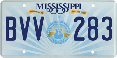 MS license plate BVV283