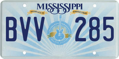 MS license plate BVV285