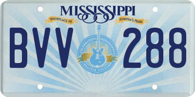 MS license plate BVV288