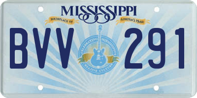 MS license plate BVV291