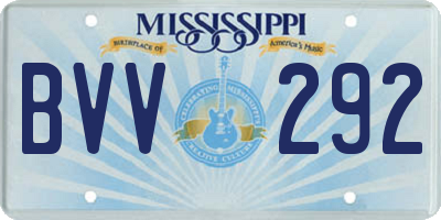 MS license plate BVV292