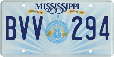 MS license plate BVV294