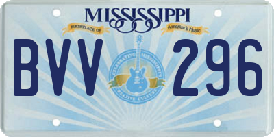 MS license plate BVV296